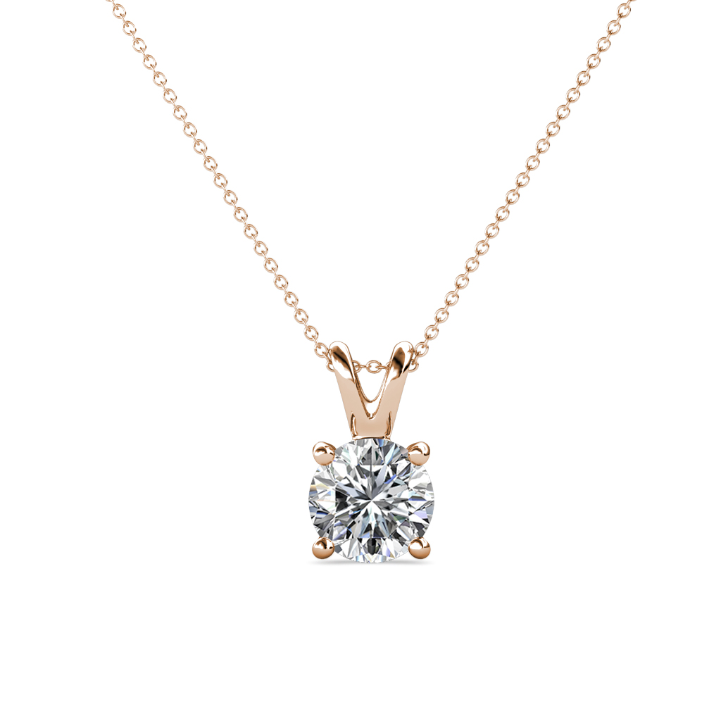 Jassiel 3.00 ct IGI Certified Lab Grown Diamond (9.00 mm) Double Bail Solitaire Pendant Necklace 